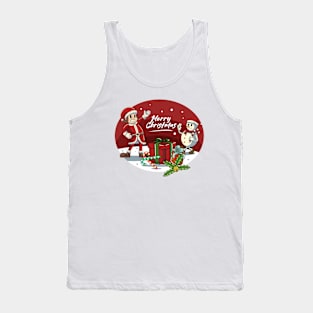 Santa Snowman Merry Christmas Tank Top